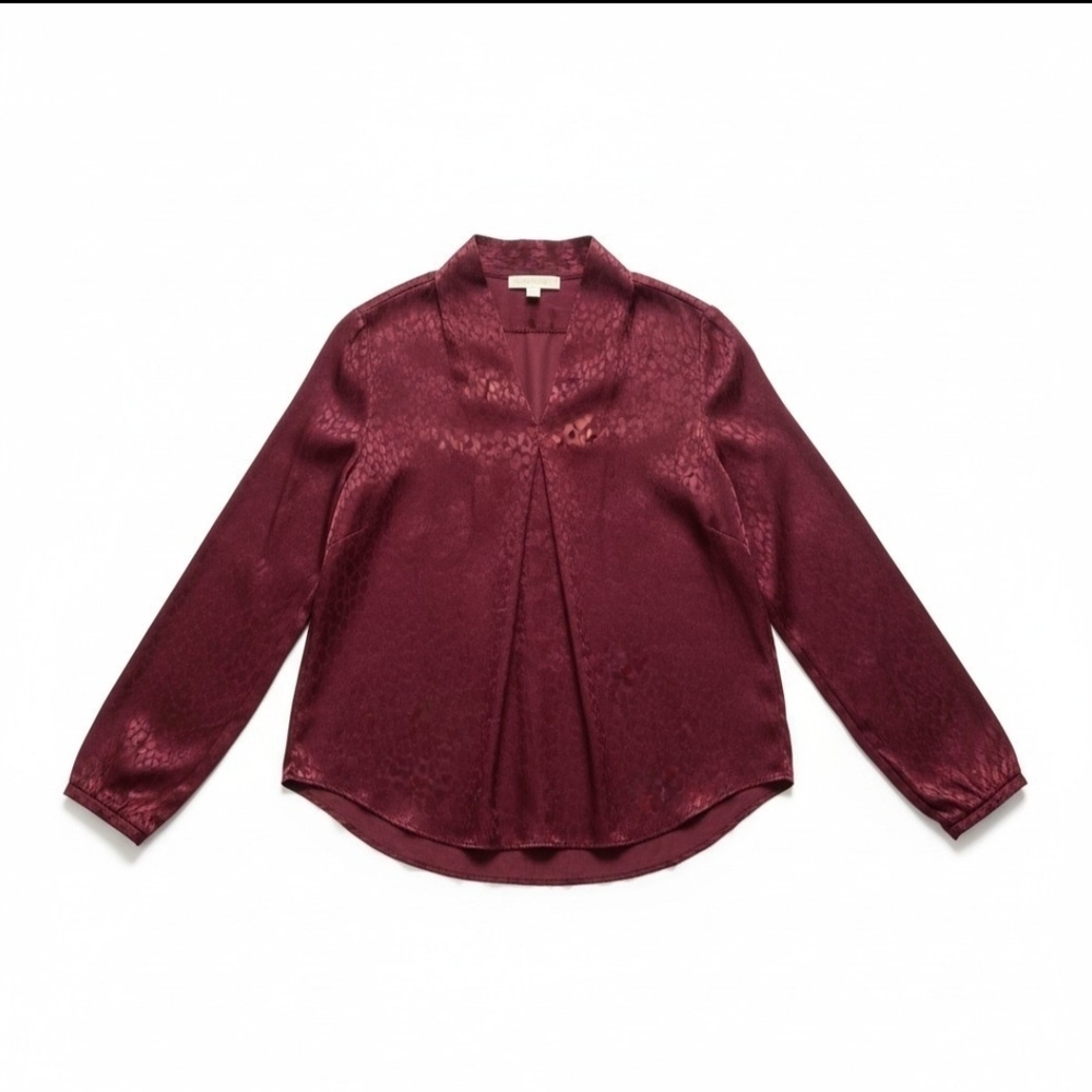 MICHAEL Michael Kors Rich Burgundy Satin Blouse